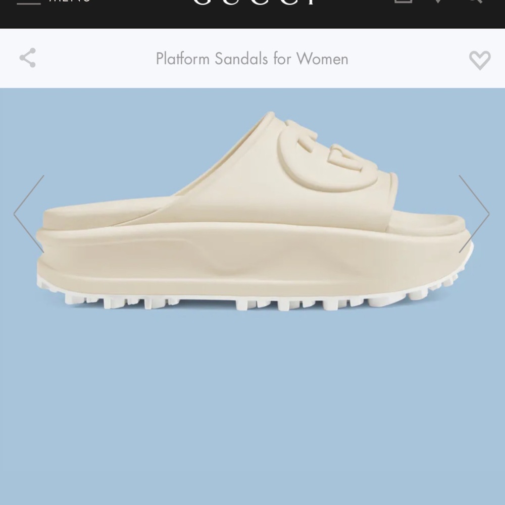 Gucci rubber platform slides